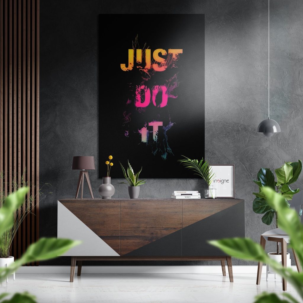 Just Do It Brushed Aluminium Dibond Wall Art