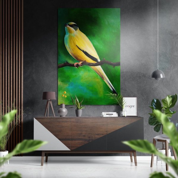 Canary Brushed Aluminium Dibond Wall Art | Bed Sava