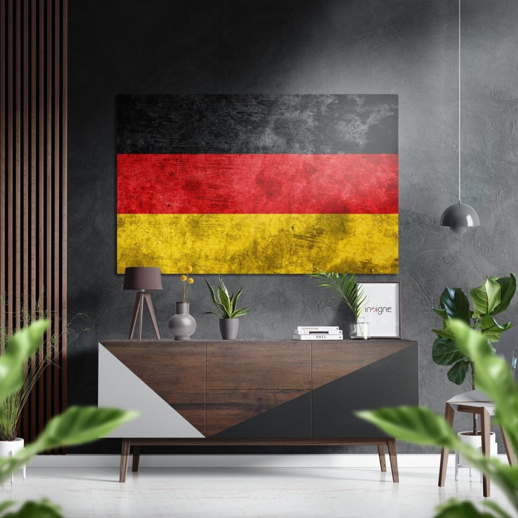 Germany Flag Brushed Aluminium Dibond Wall Art