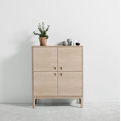 Skovby Tall Sideboard 302 oak veneer lacquered
