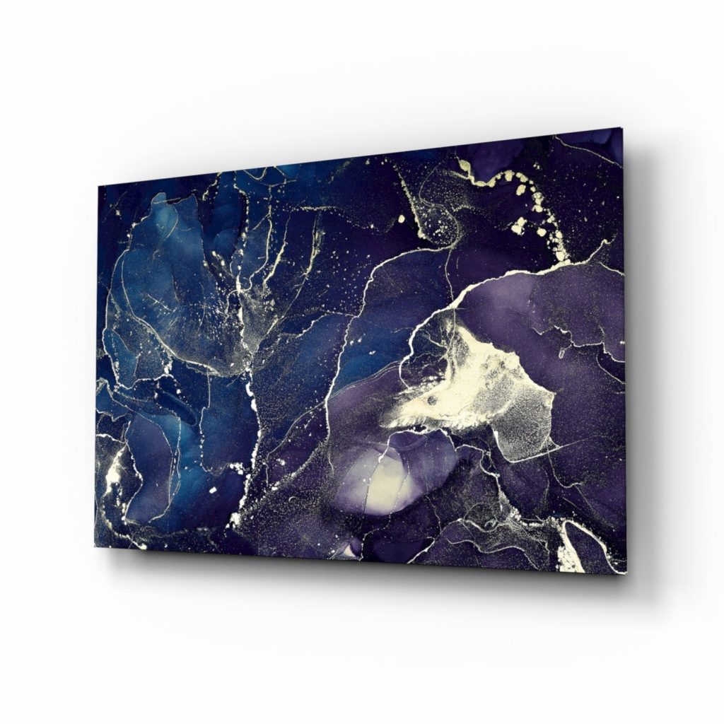 Abstract Depth Glass Wall Art | Bed Sava