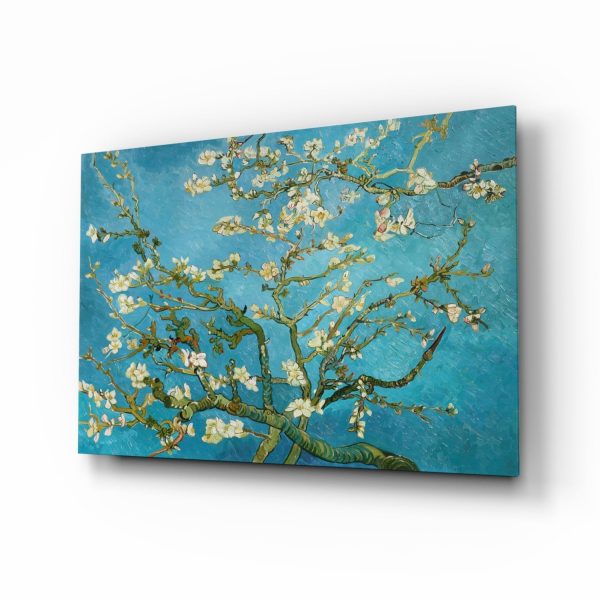 White Flowers Glass Wall Art | Bed Sava