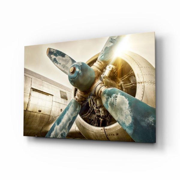 Airplane Glass Wall Art | Bed Sava