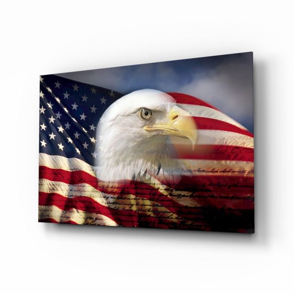 American Eagle Glass Wall Art | Bed Sava