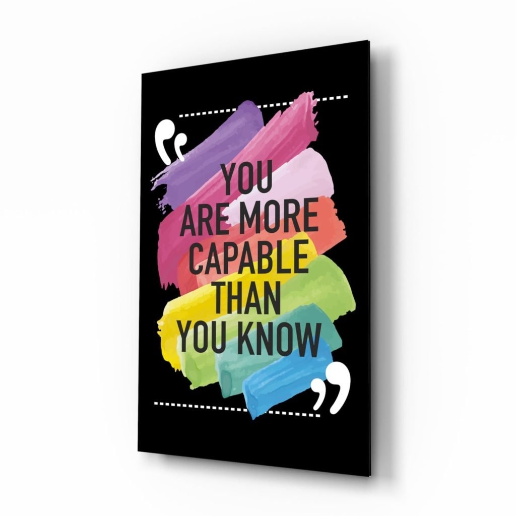 You Are More Talented Than You Think Glass Wall Art