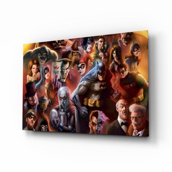 Batman and DC Characters Glass Art | Bed Sava