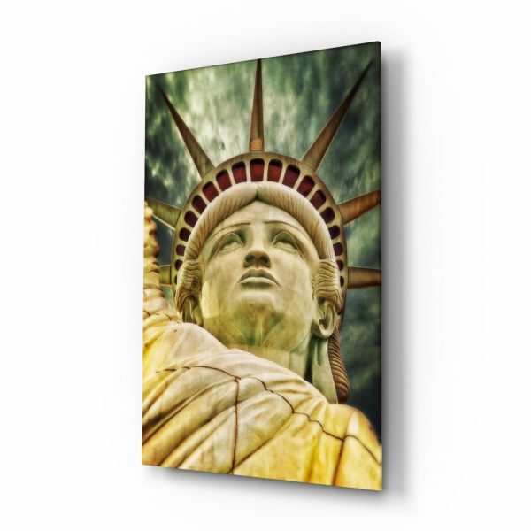 The Statue of Liberty Glass Wall Art | Bed Sava