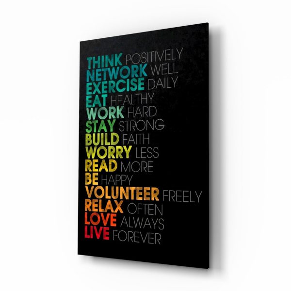 Advices Glass Wall Art | Bed Sava