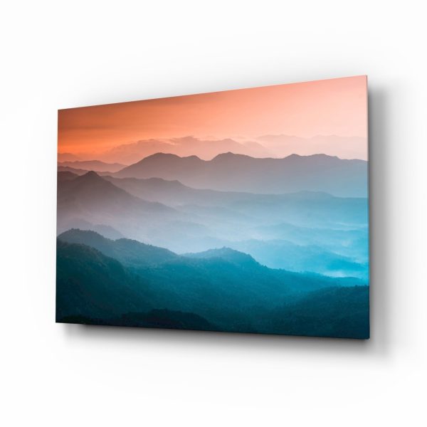 Abstraction Glass Wall Art | Bed Sava