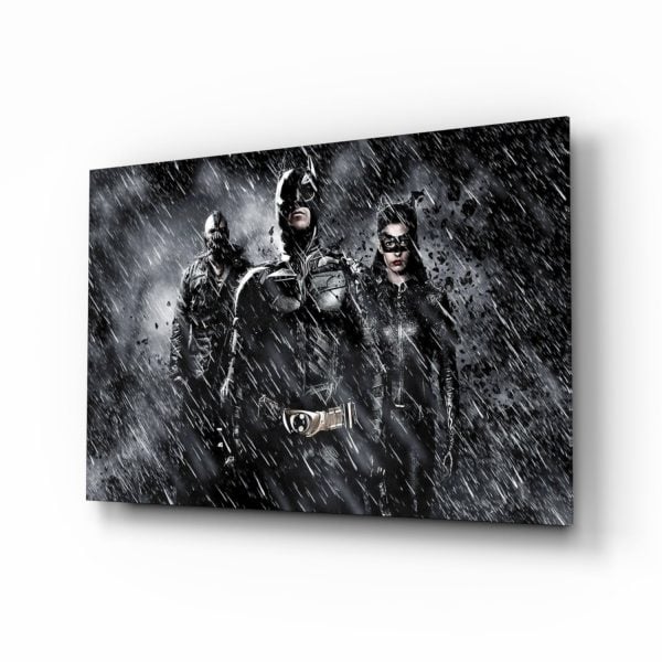 Batman Catwomen and Bane Glass Wall Art | Bed Sava