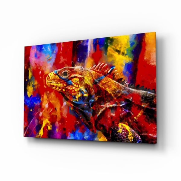 Chameleon Glass Wall Art | Bed Sava