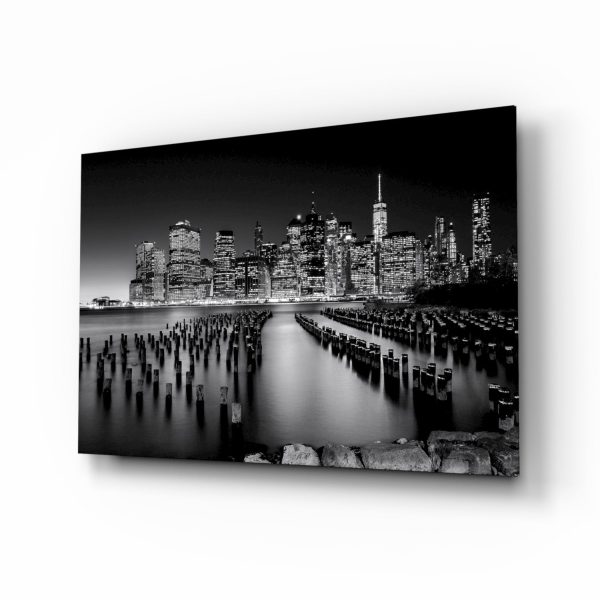City Night Glass Wall Art | Bed Sava