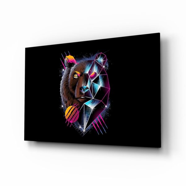 Diamond Bear Glass Wall Art | Bed Sava