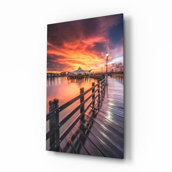 Bridge of Love Glass Wall Art | Bed Sava
