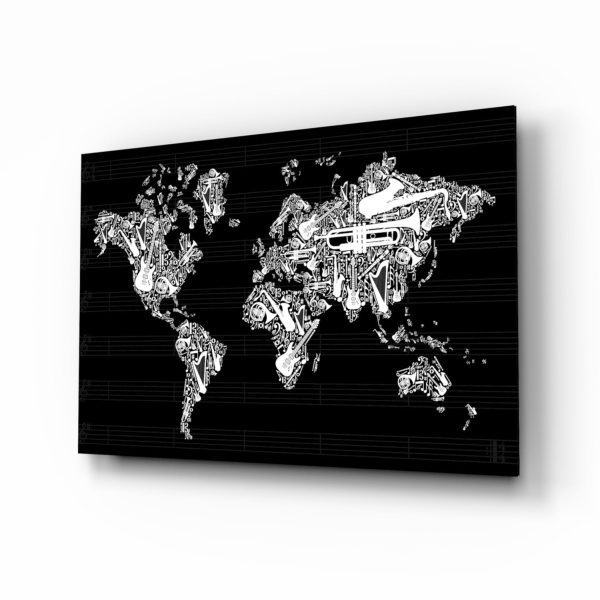 World of Music Glass Wall Art | Bed Sava