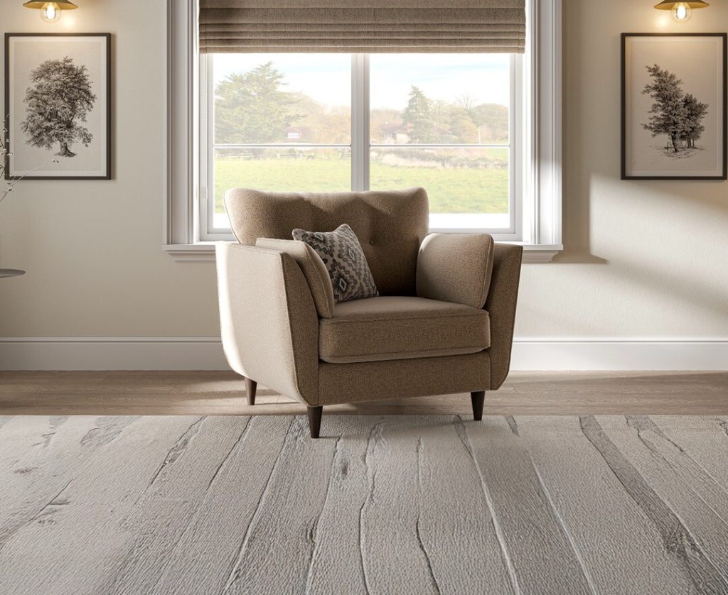 Capri Brown Fabric Armchair