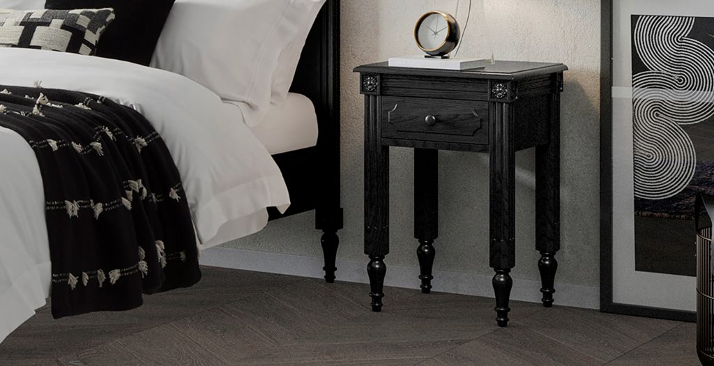 Casterton Bedside Table - Black