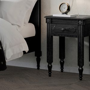 Casterton Bedside Table  Black | Bed Sava