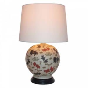 Pair of Round Oriental Table Lamps  Goldfish | Bed Sava