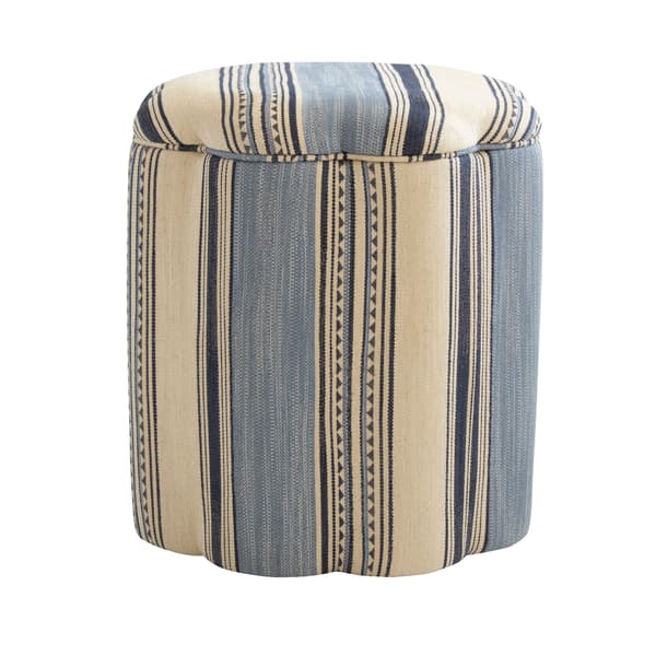 Daisy Ottoman Las Salinas 8, Chair, Blue - Andrew Martin Cotton