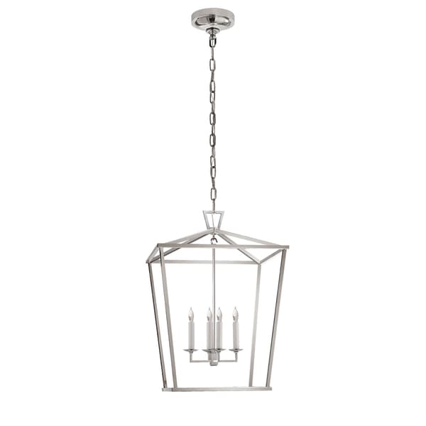 Darlana Pendant Nickel, Lantern, Medium, Polished Nickel - Andrew Martin