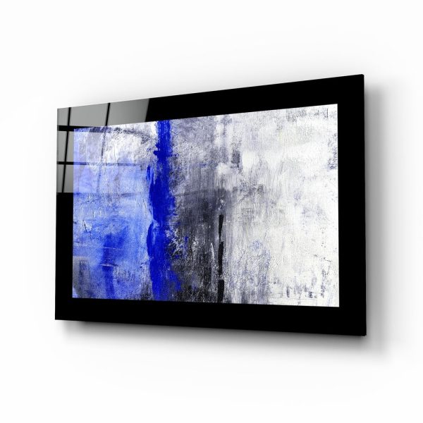 Abstract Blue Glass Wall Art | Bed Sava