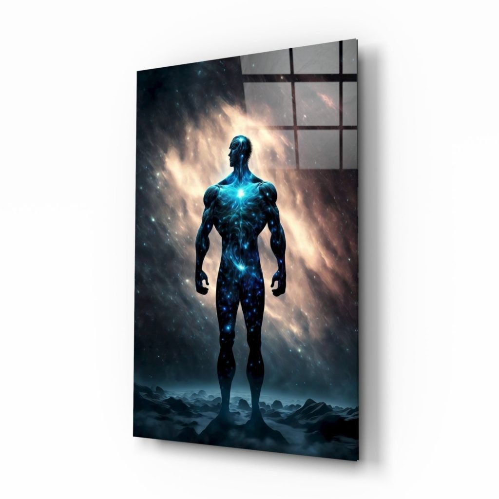 Vitruvius Man Glass Wall Art  || Designers Collection