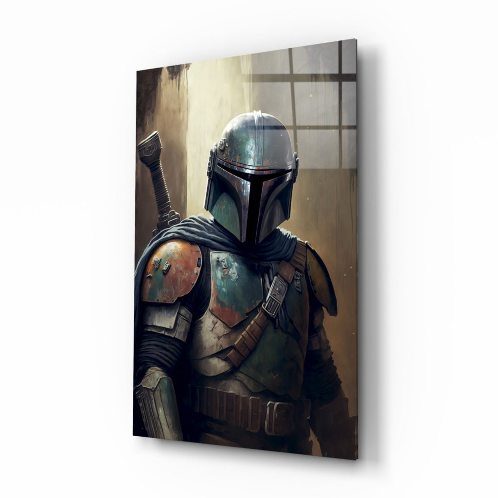 Boba Fett Glass Wall Art  || Designer Collection