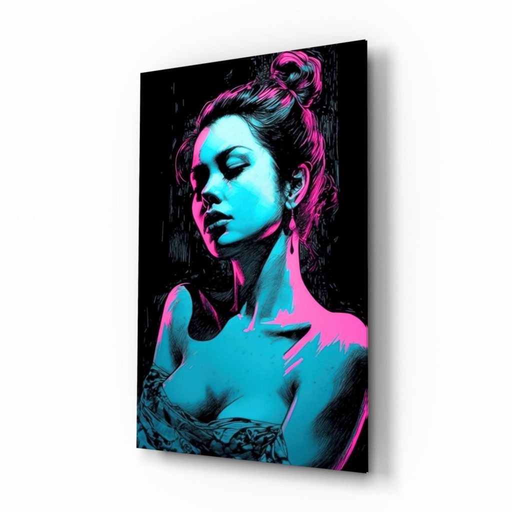 Girl Glass Wall Art || Designer Collection