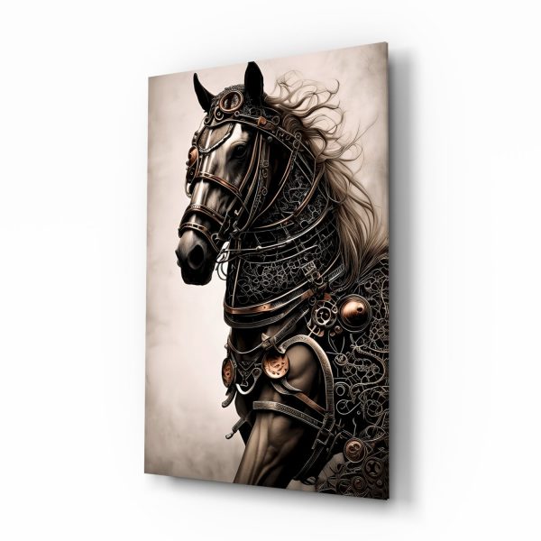 Warriors Horse Glass Wall Art || Designers Collection | Bed Sava