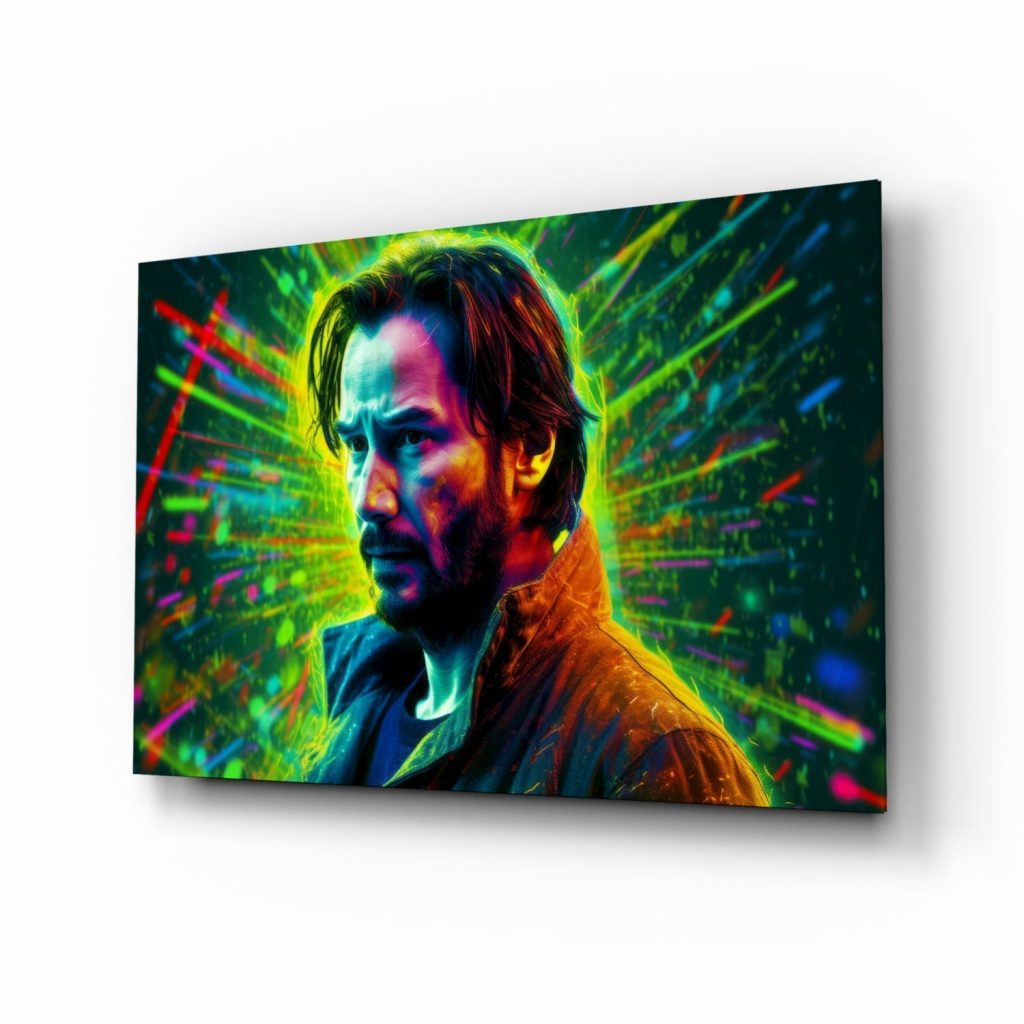Keanu Reeves Glass Wall Art || Designer Collection | Bed Sava