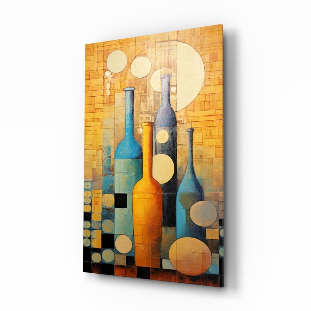 Bottles Glass Wall Art || Designer Collection