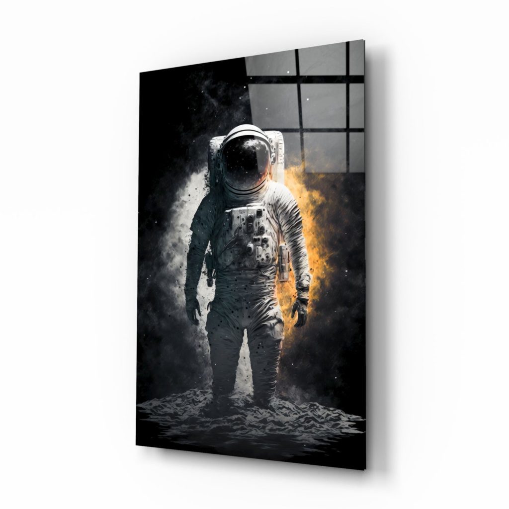 Astronaut Glass Wall Art || Designer Collection | Bed Sava