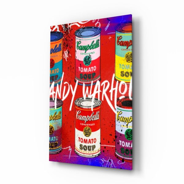 Andy Warhol and Cans Glass Wall Art || Designer Collection | Bed Sava