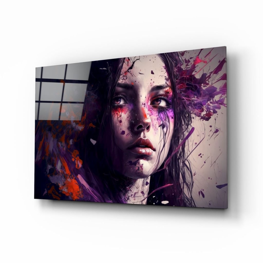 Beauty of a Sadness Glass Wall Art  || Designer Collection
