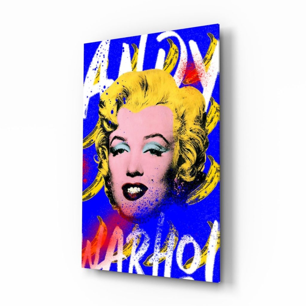 Andy Warhol and Marilyn Monroe Glass Wall Art || Designer Collection