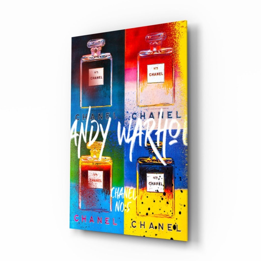 Andy Warhol and Chanel Glass Wall Art || Designer Collection