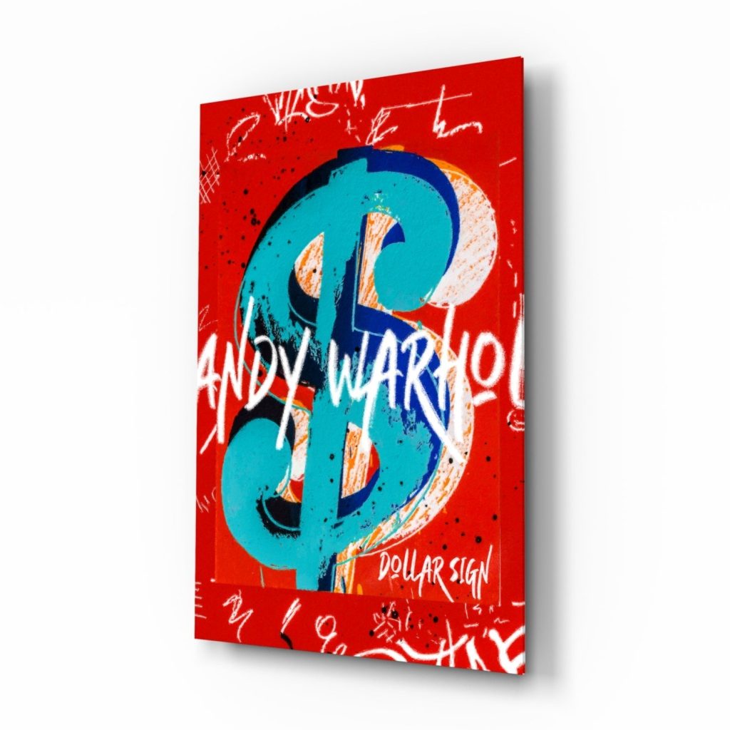 Andy Warhol and Dollar Glass Wall Art || Designer Collection