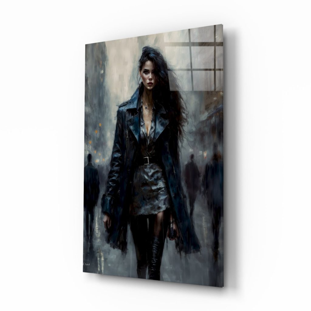 Walk Womanly Glass Wall Art || Designers Collection