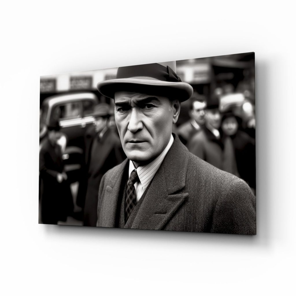 Ataturk Glass Wall Art || Designer Collection