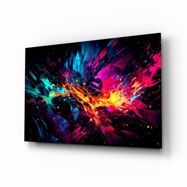 Color Bang Glass Wall Art || Designer Collection | Bed Sava