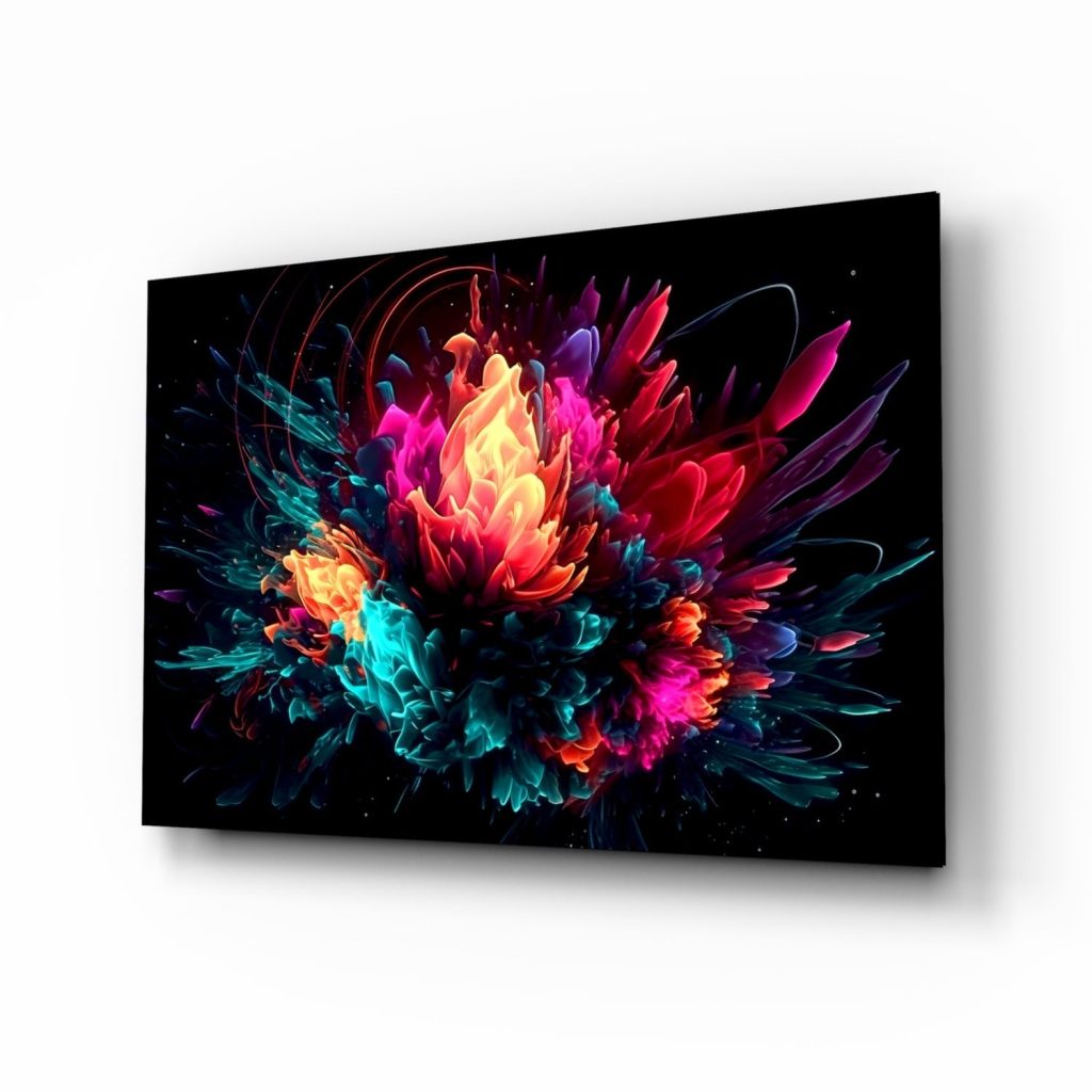 Color Explosion Glass Wall Art || Designer Collection