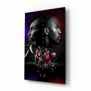 Bryant vs Jordan Glass Wall Art || Designer Collection | Bed Sava