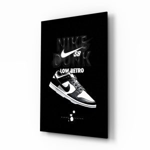 Retro Sneakers Glass Wall Art || Designer Collection | Bed Sava