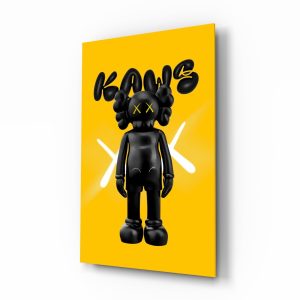 Kaws Glass Wall Art || Designer Collection | Bed Sava