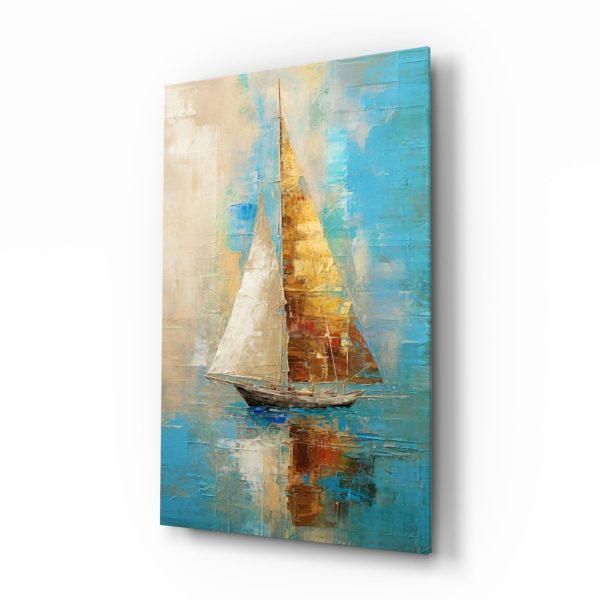 Sailing Glass Wall Art || Designer Collection | Bed Sava