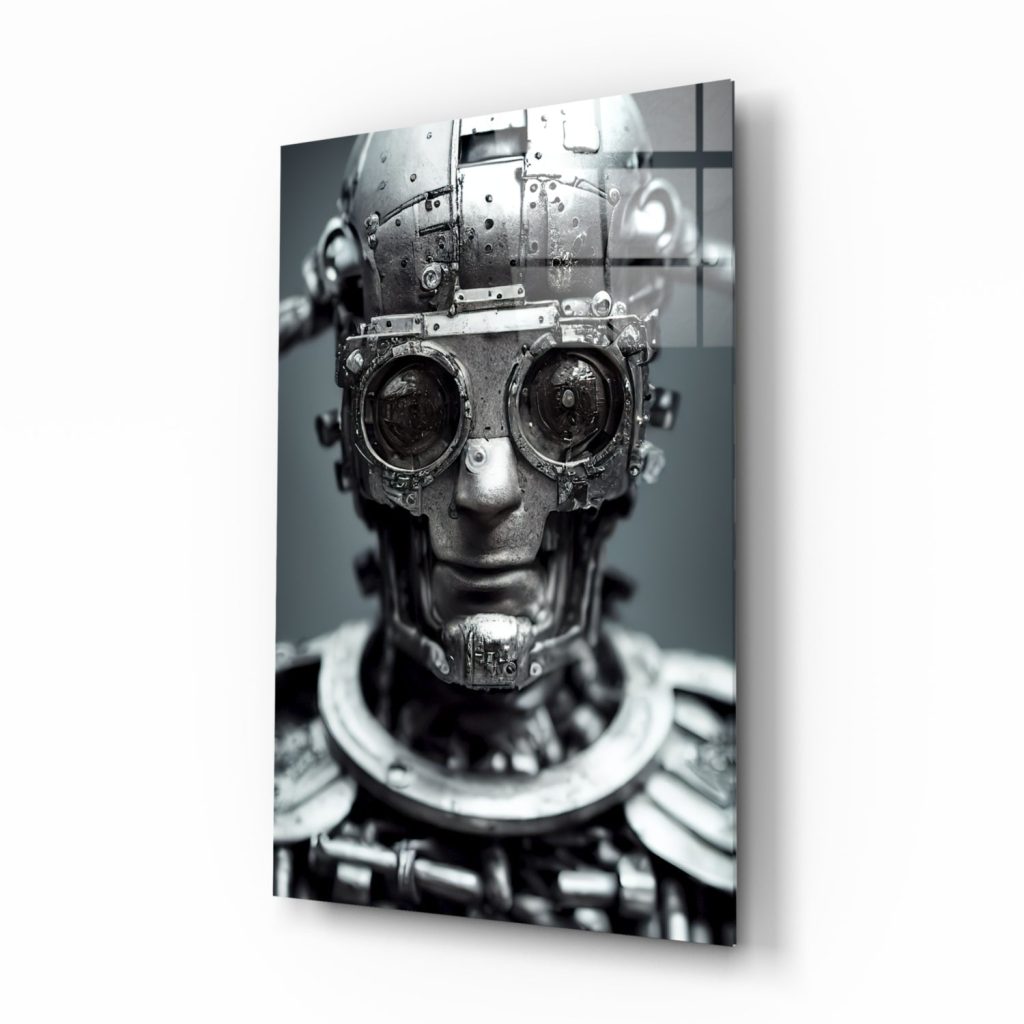 "Humachine" Glass Wall Art  || Designer Collection