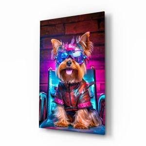 Hip Dog Glass Wall Art || Designer Collection | Bed Sava