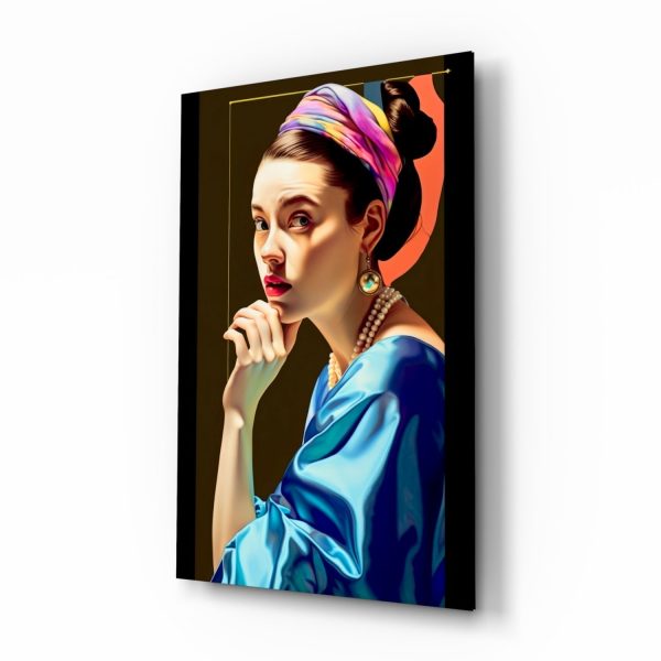 Girl With A Pearl Earring Glass Wall Art || Designer Collection | Bed Sava