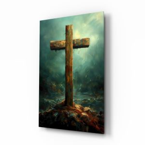 Cross Glass Wall Art || Designer Collection | Bed Sava